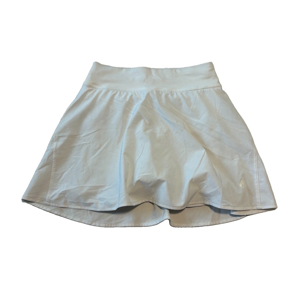 Lululemon Mid-Rise Skirt Women's Size 0 Beige Tennis Pickleball Preppy *Stain